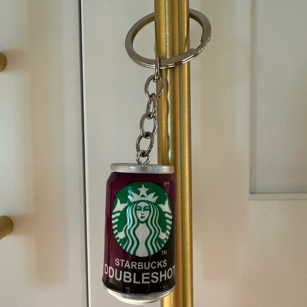 Starbucks Doubleshot Keychain - Purple and Silver - Picture 3 of 7